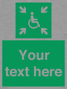 Custom sign safe condition evacuation temporary refuge